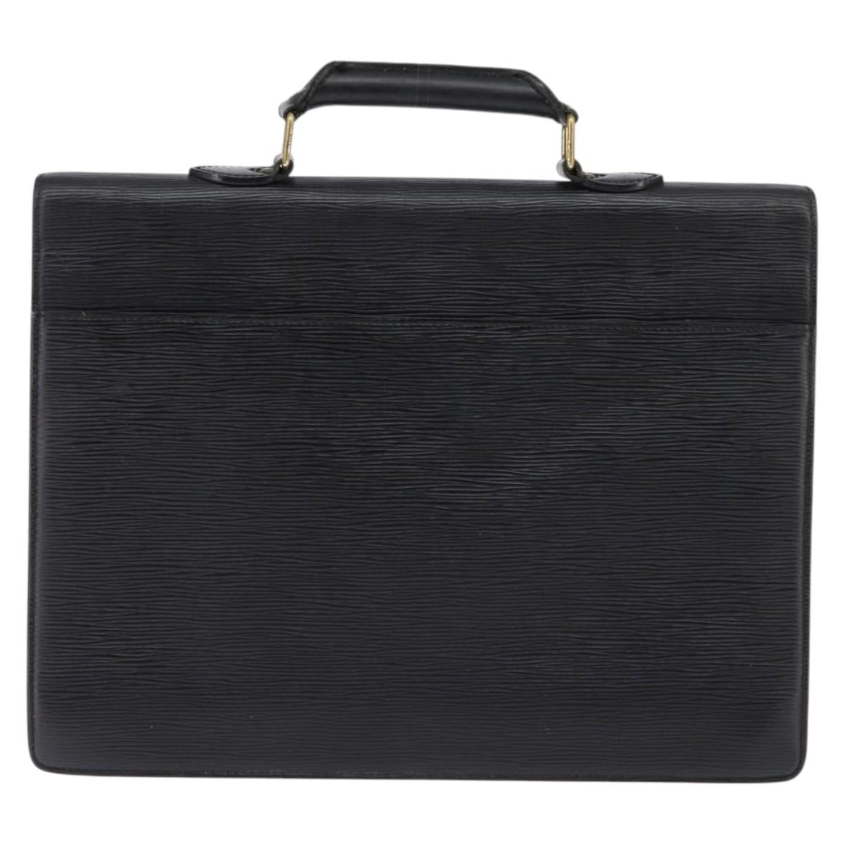 LOUIS VUITTON Epi Serviette Conseiller Business Bag Black M54422 LV Auth BA5667
