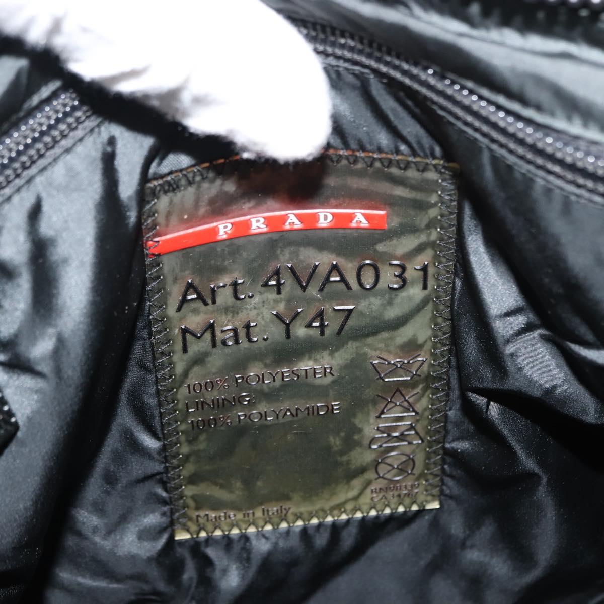 PRADA Sports Shoulder Bag Nylon Black Silver Auth BA5671