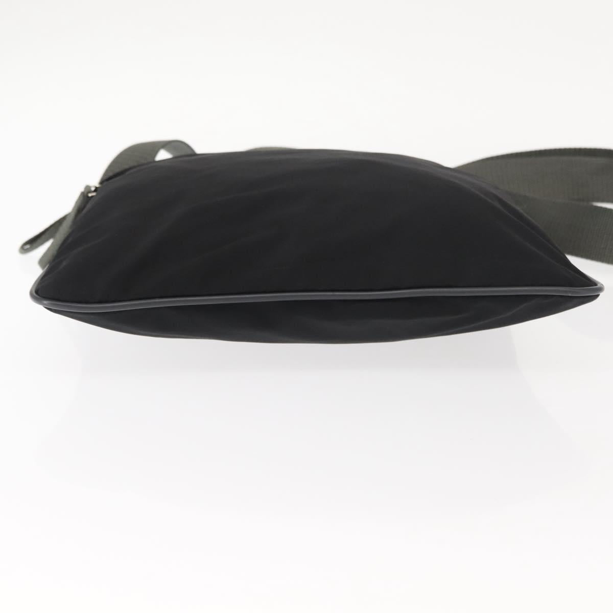 PRADA Sports Shoulder Bag Nylon Black Silver Auth BA5671