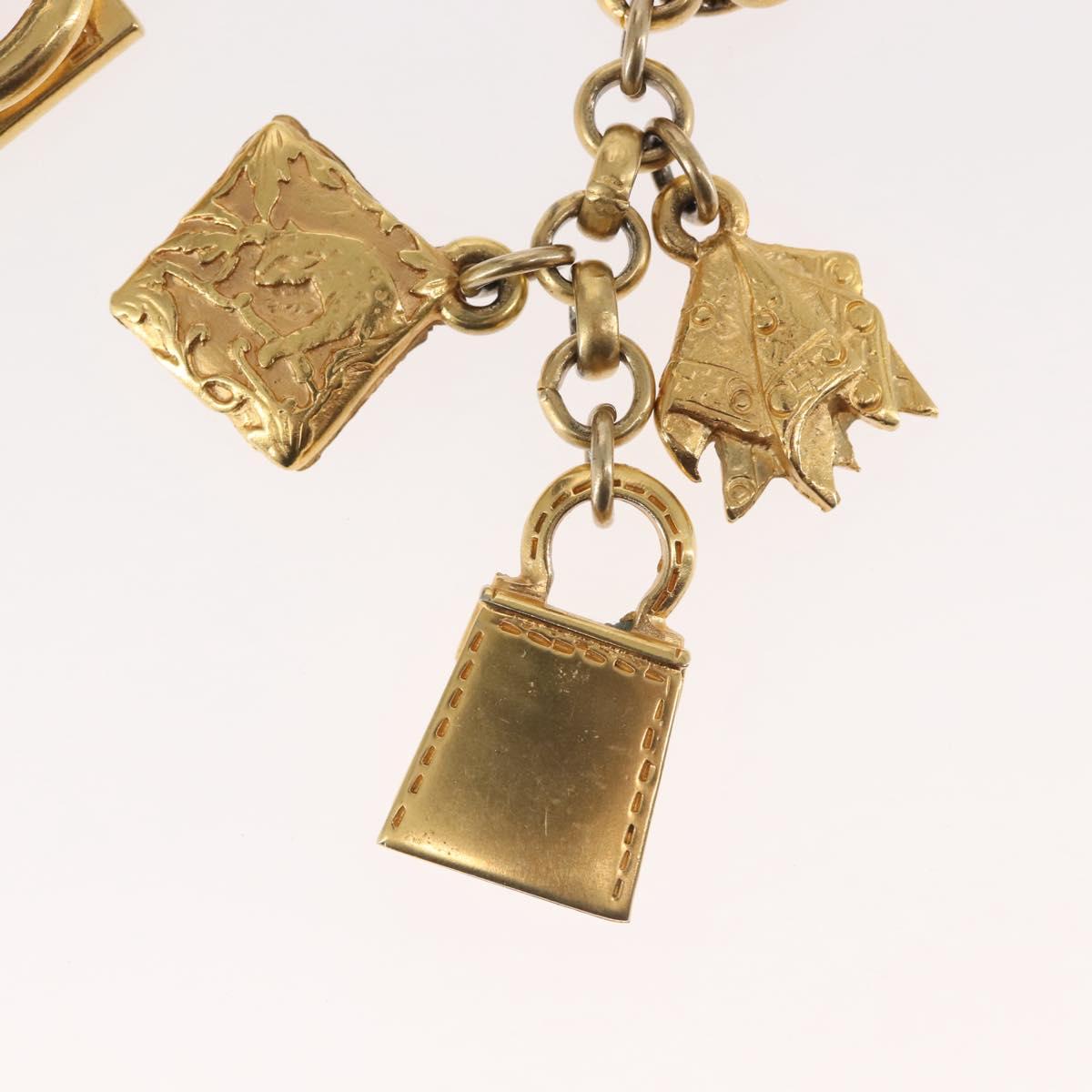 Salvatore Ferragamo Necklace Metal Gold Auth BA5679