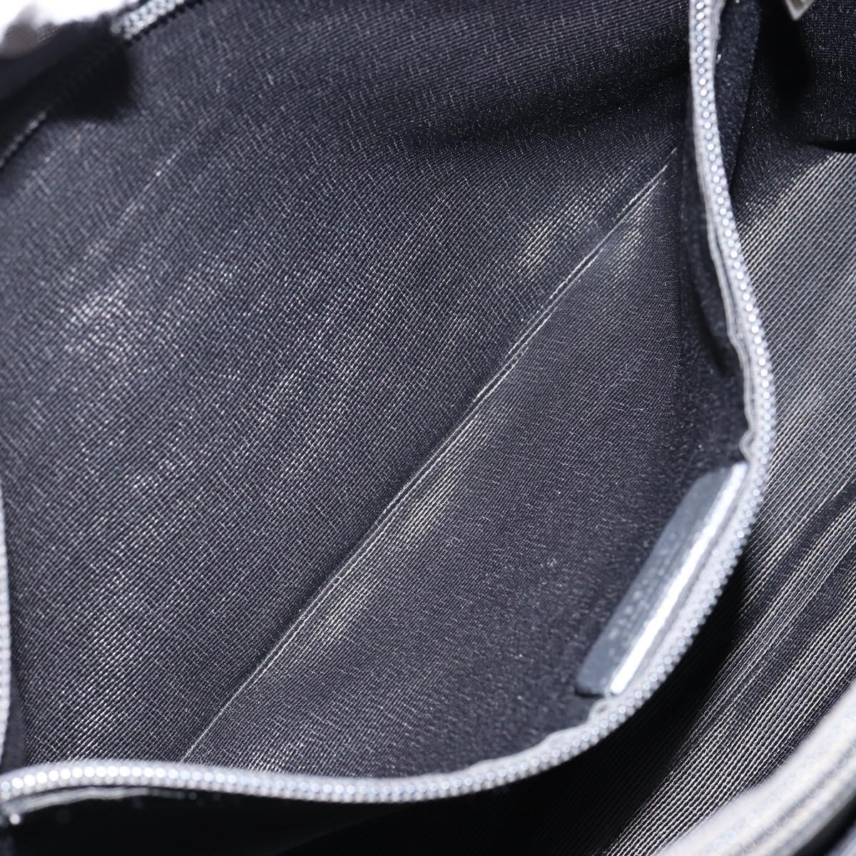 Salvatore Ferragamo Vala Hand Bag Leather Black Gold Auth BA5683