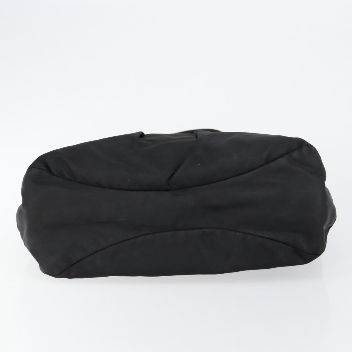 Salvatore Ferragamo Vala Hand Bag Leather Black Gold Auth BA5683