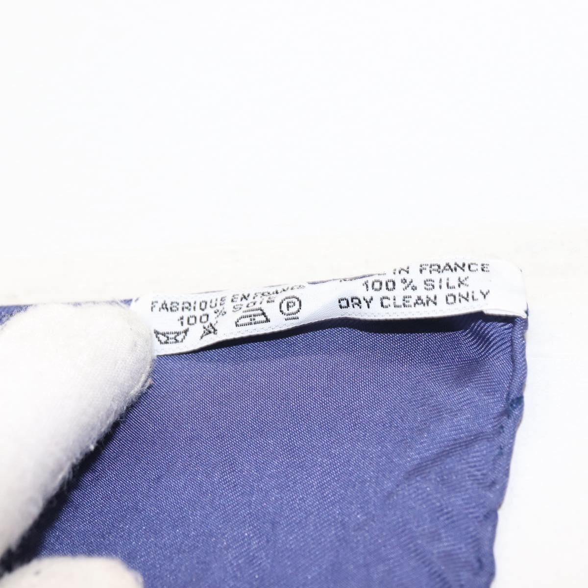 HERMES Carre 90 Scarf ""HOMMAGE A CHARLES GARNIER"" Silk Navy Auth BA5692