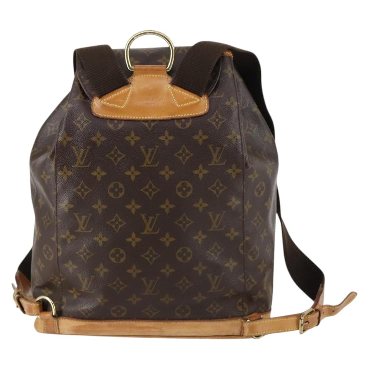 LOUIS VUITTON Monogram Montsouris GM Backpack M51135 LV Auth BA5703