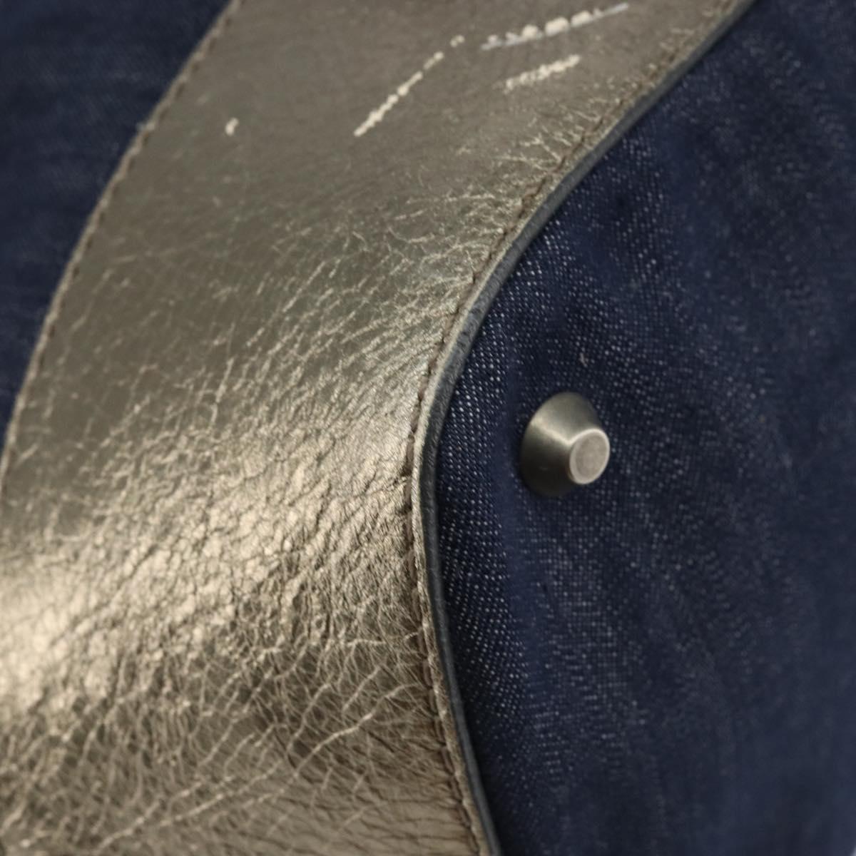 Chloe Tote Bag Denim Leather Blue Auth BA5712