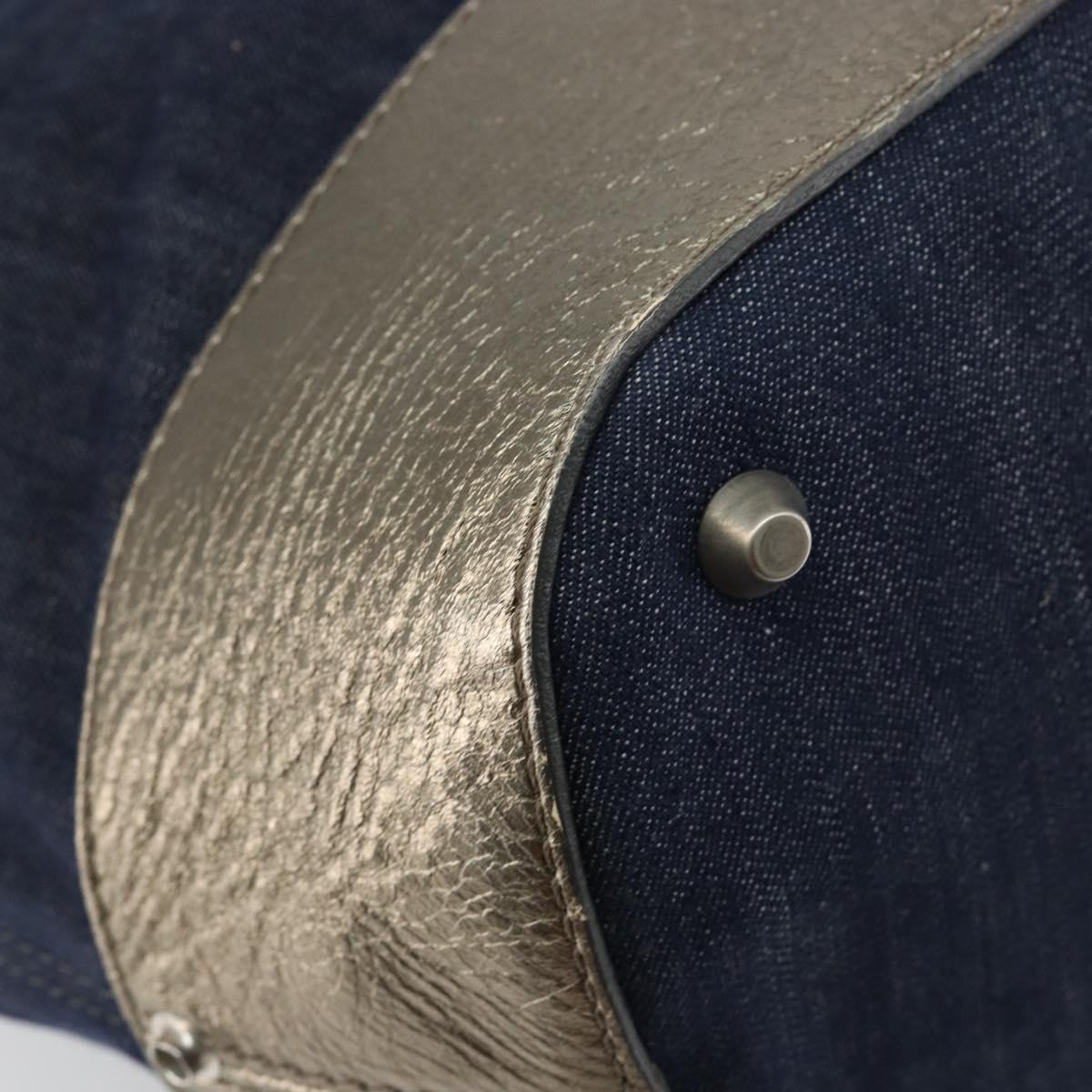 Chloe Tote Bag Denim Leather Blue Auth BA5712