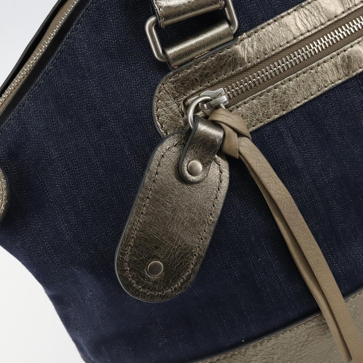 Chloe Tote Bag Denim Leather Blue Auth BA5712