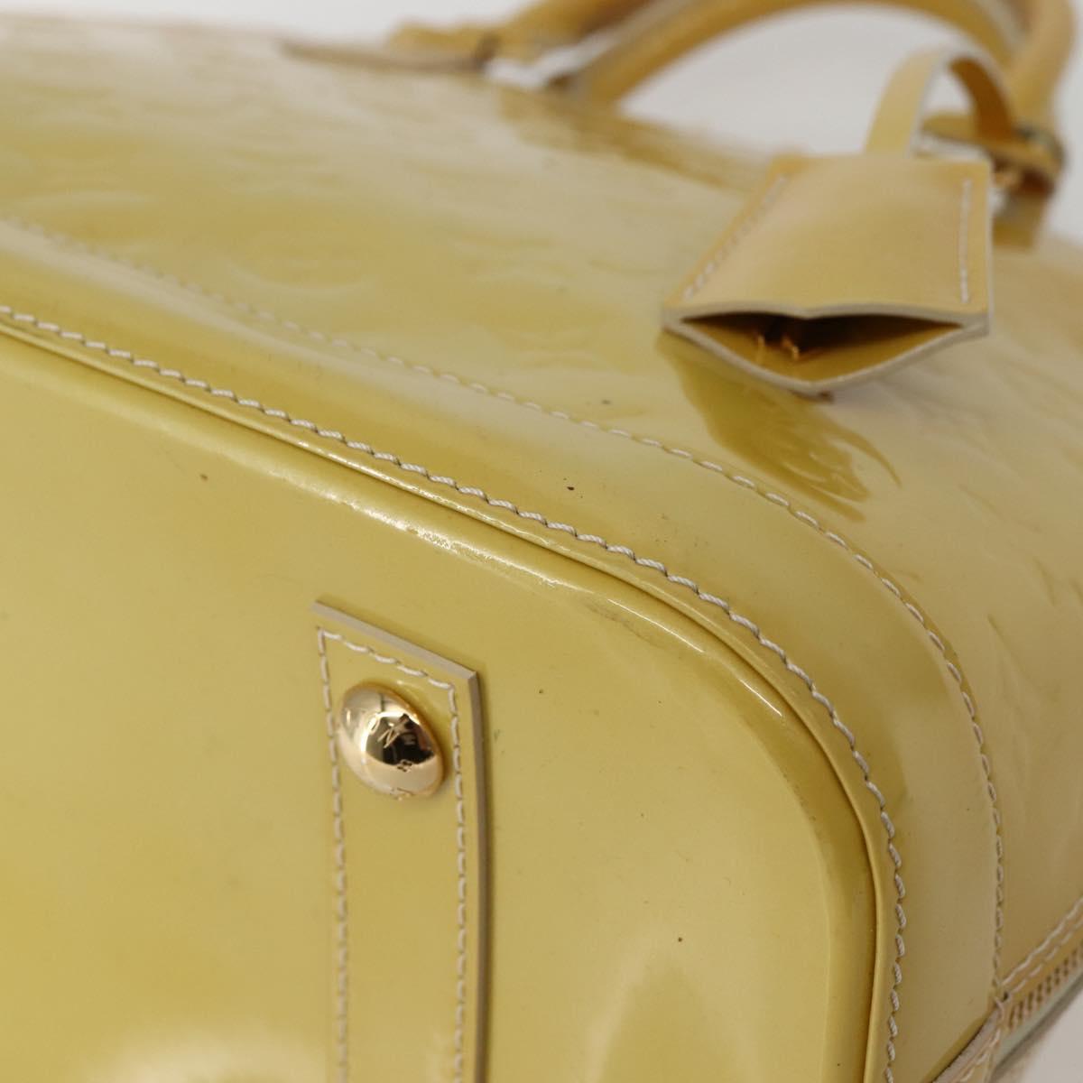 LOUIS VUITTON Monogram Vernis Alma PM Hand Bag Broncorail M91445 LV Auth BA5722