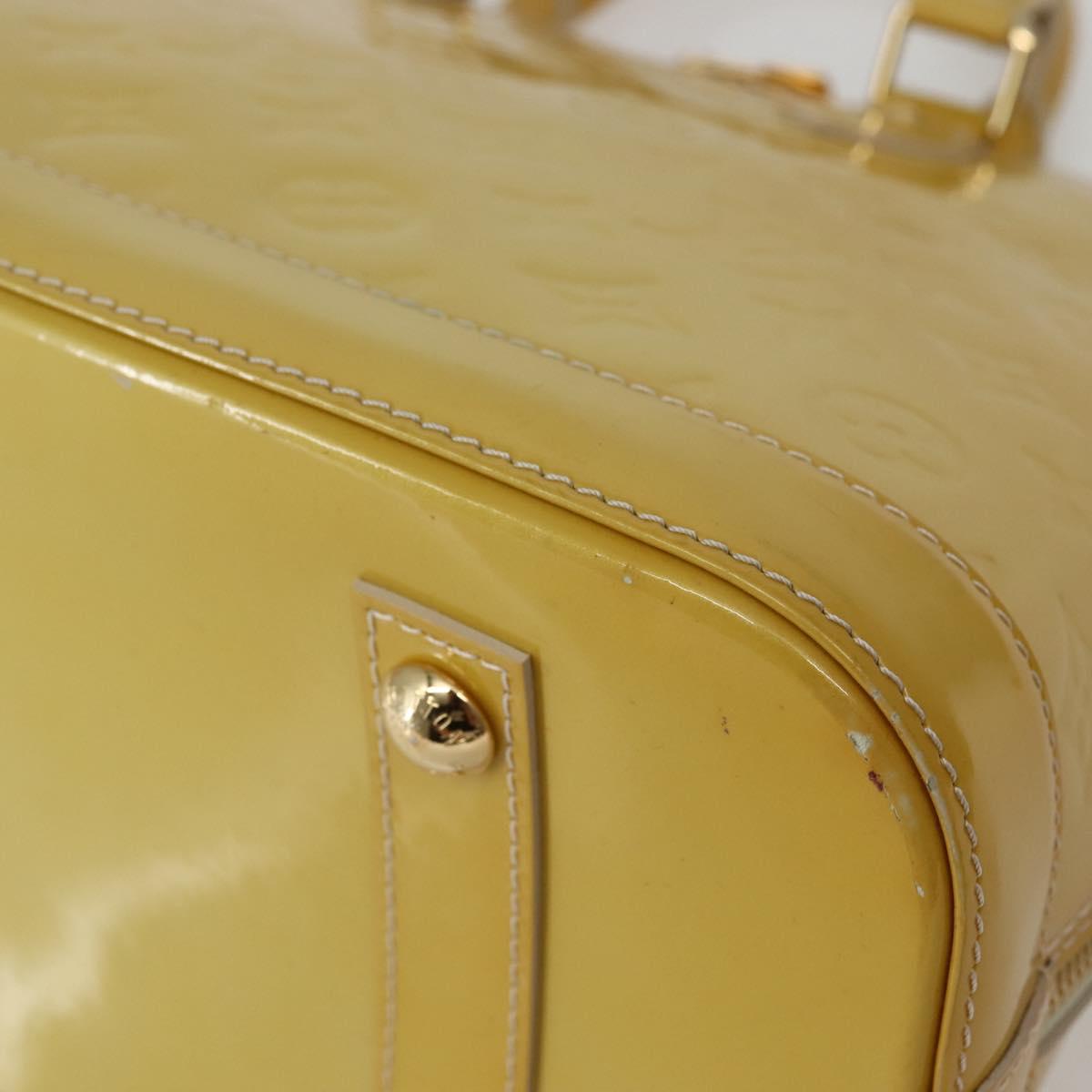 LOUIS VUITTON Monogram Vernis Alma PM Hand Bag Broncorail M91445 LV Auth BA5722