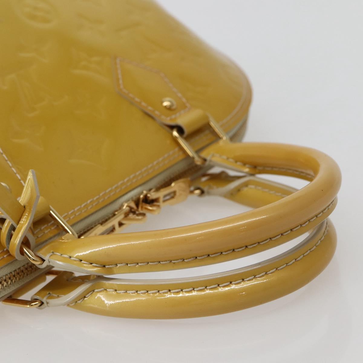 LOUIS VUITTON Monogram Vernis Alma PM Hand Bag Broncorail M91445 LV Auth BA5722