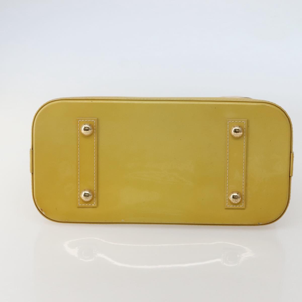 LOUIS VUITTON Monogram Vernis Alma PM Hand Bag Broncorail M91445 LV Auth BA5722