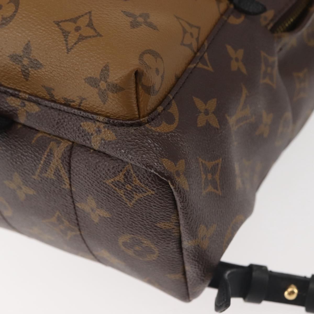 LOUIS VUITTON Monogram Reverse Palm Springs PM Backpack M44870 LV Auth BA5723