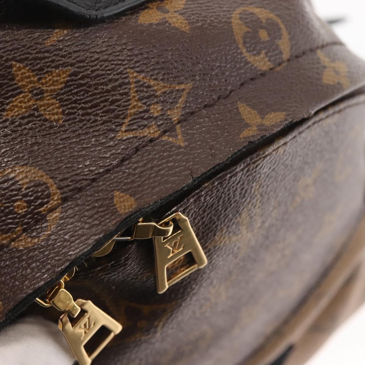 LOUIS VUITTON Monogram Reverse Palm Springs PM Backpack M44870 LV Auth BA5723