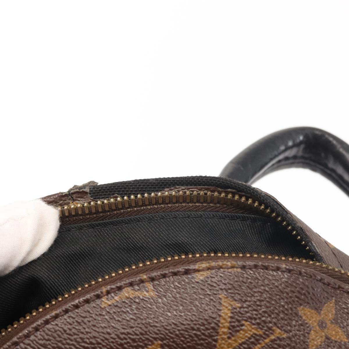 LOUIS VUITTON Monogram Reverse Palm Springs PM Backpack M44870 LV Auth BA5723
