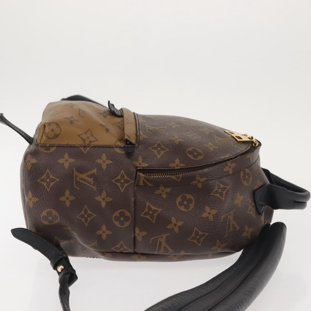 LOUIS VUITTON Monogram Reverse Palm Springs PM Backpack M44870 LV Auth BA5723