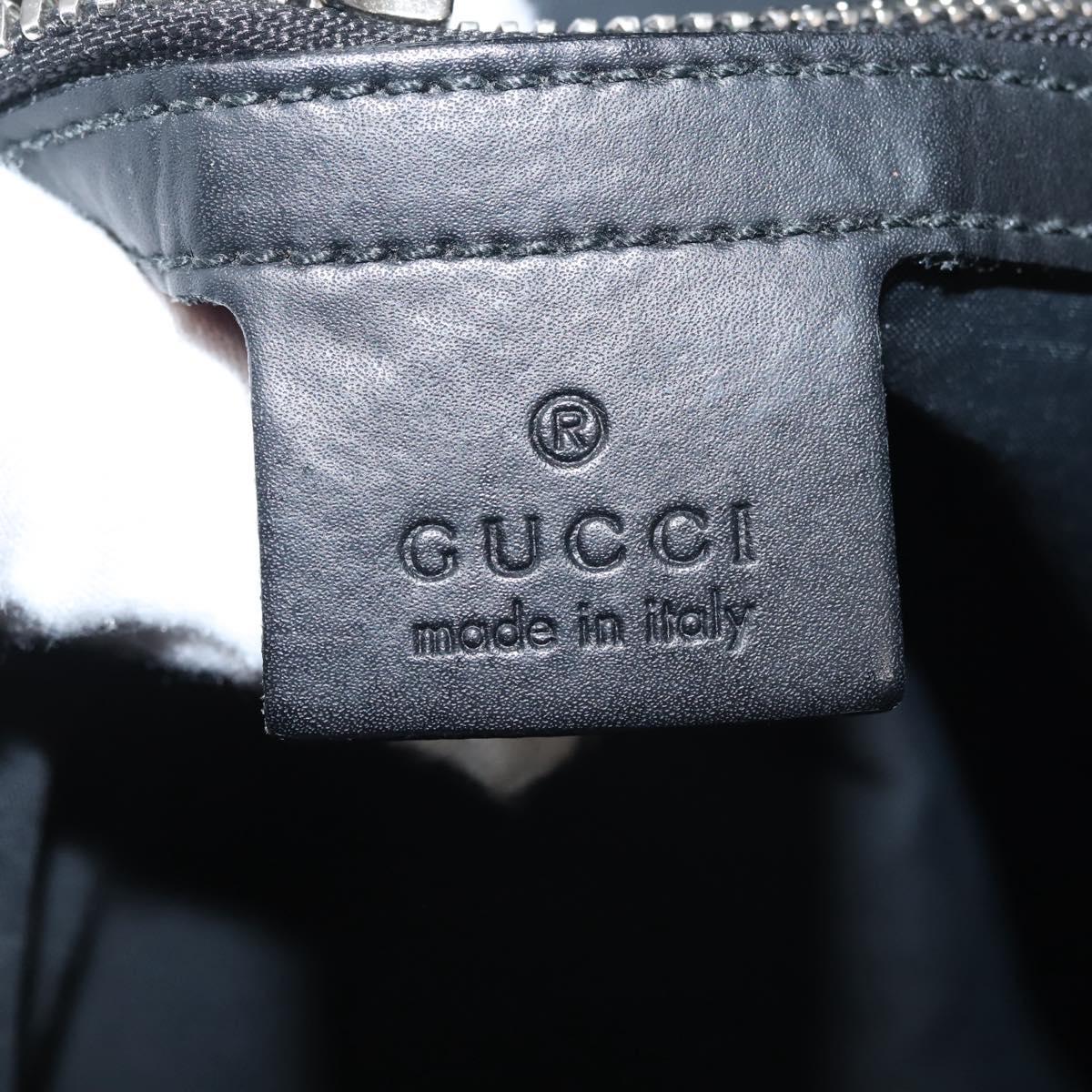GUCCI GG Supreme Sherry Line Backpack PVC Black Auth BA5738