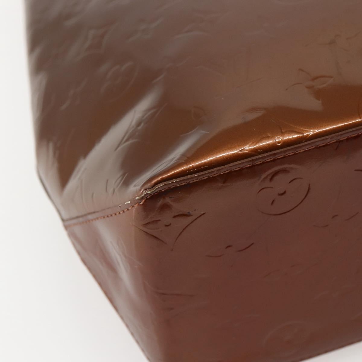 LOUIS VUITTON Monogram Vernis Reade MM Hand Bag Bronze M91143 LV Auth BA5767