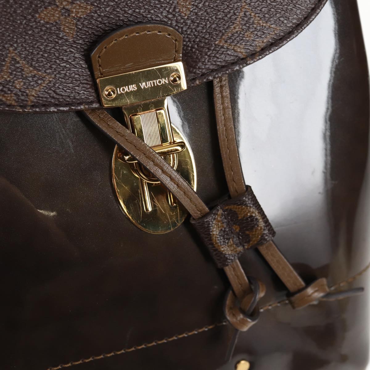 LOUIS VUITTON Monogram Vernis Hot Springs Backpack Khaki M54389 LV Auth BA5768A