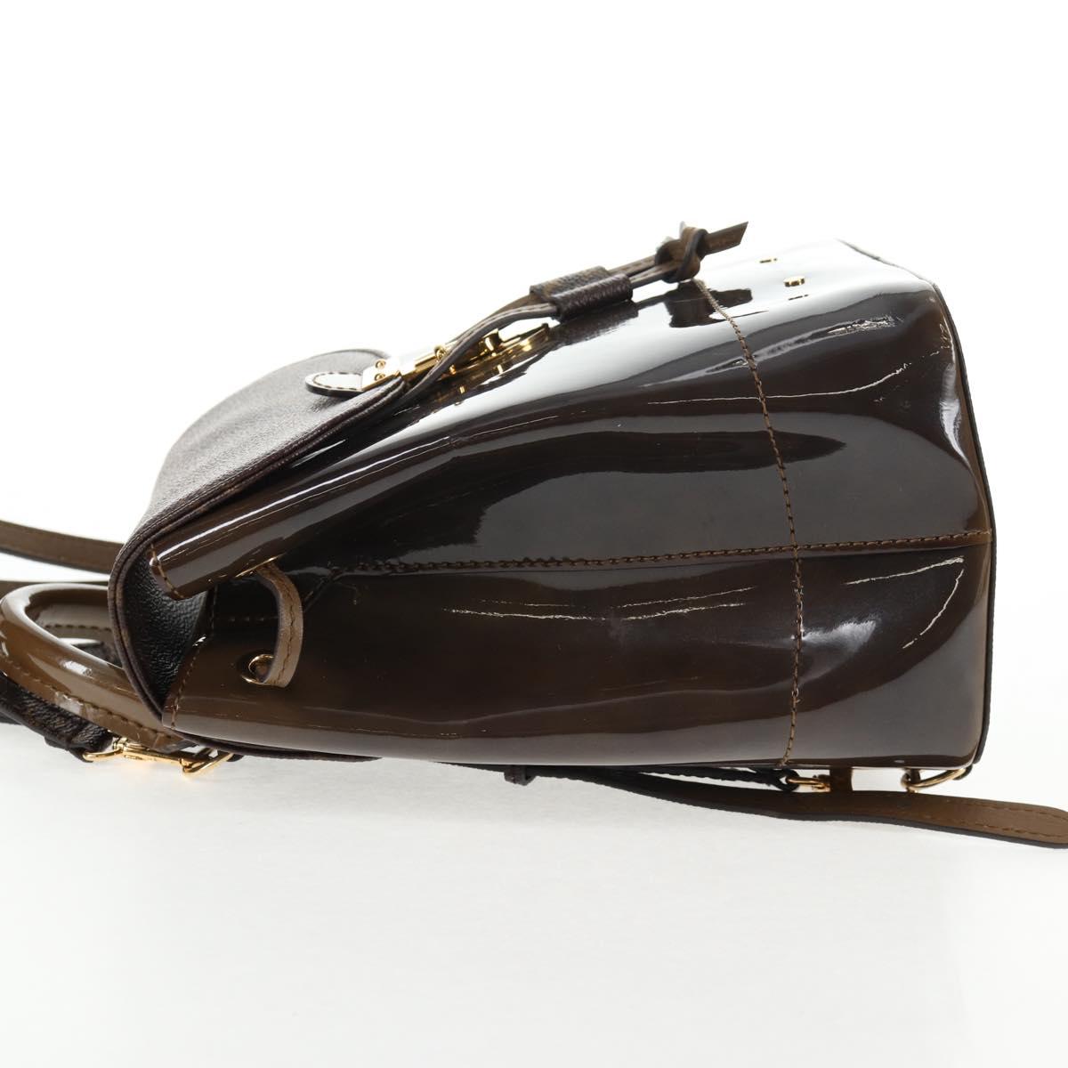 LOUIS VUITTON Monogram Vernis Hot Springs Backpack Khaki M54389 LV Auth BA5768A