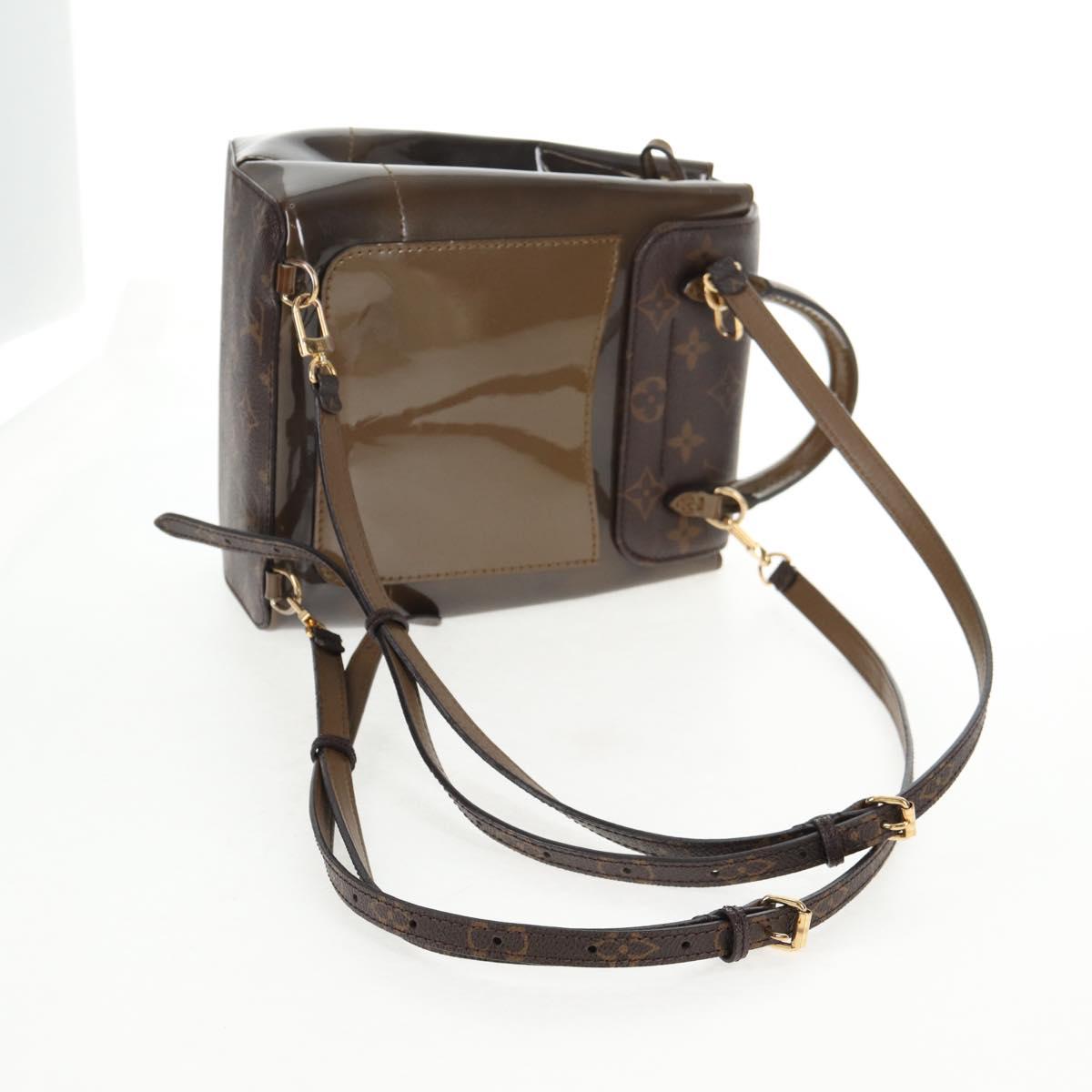 LOUIS VUITTON Monogram Vernis Hot Springs Backpack Khaki M54389 LV Auth BA5768A