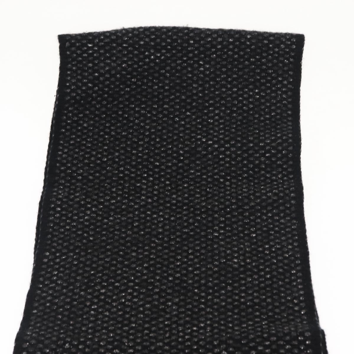 CHANEL Scarf Cashmere Black CC Auth BA5781