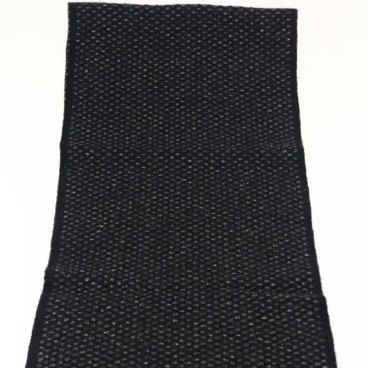 CHANEL Scarf Cashmere Black CC Auth BA5781