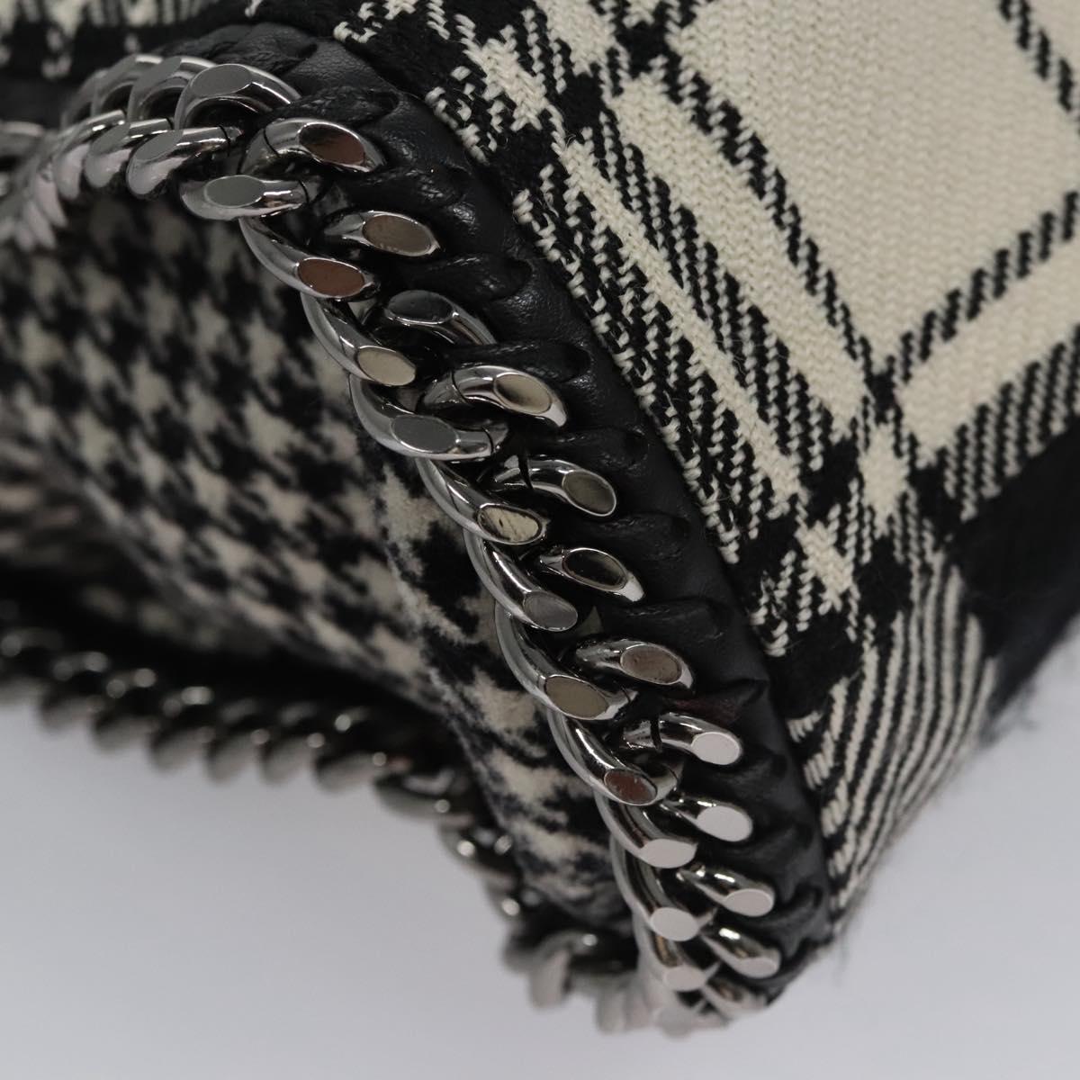 Stella MacCartney Chain Hand Bag Cotton 2way Black Auth BA579