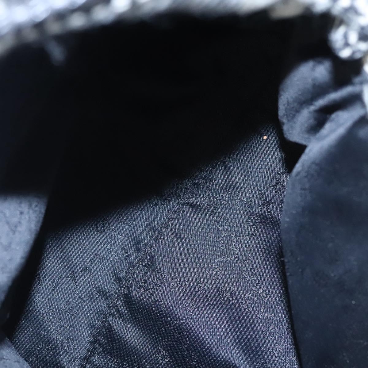 Stella MacCartney Chain Hand Bag Cotton 2way Black Auth BA579