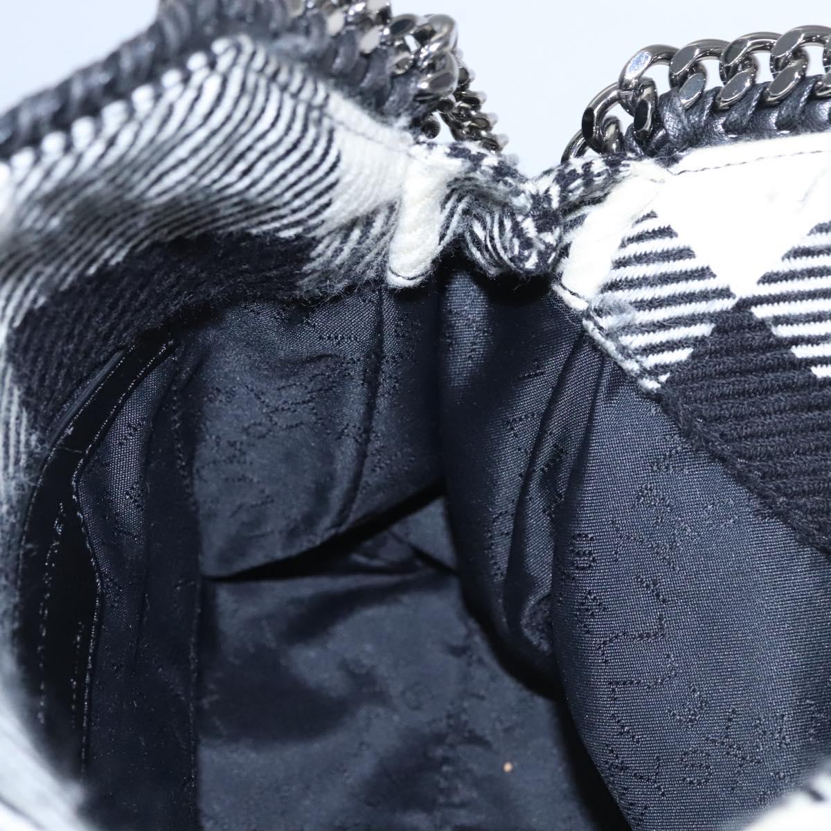 Stella MacCartney Chain Hand Bag Cotton 2way Black Auth BA579