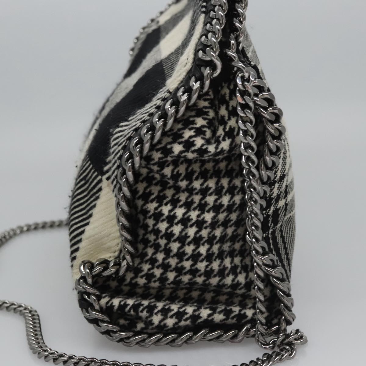 Stella MacCartney Chain Hand Bag Cotton 2way Black Auth BA579