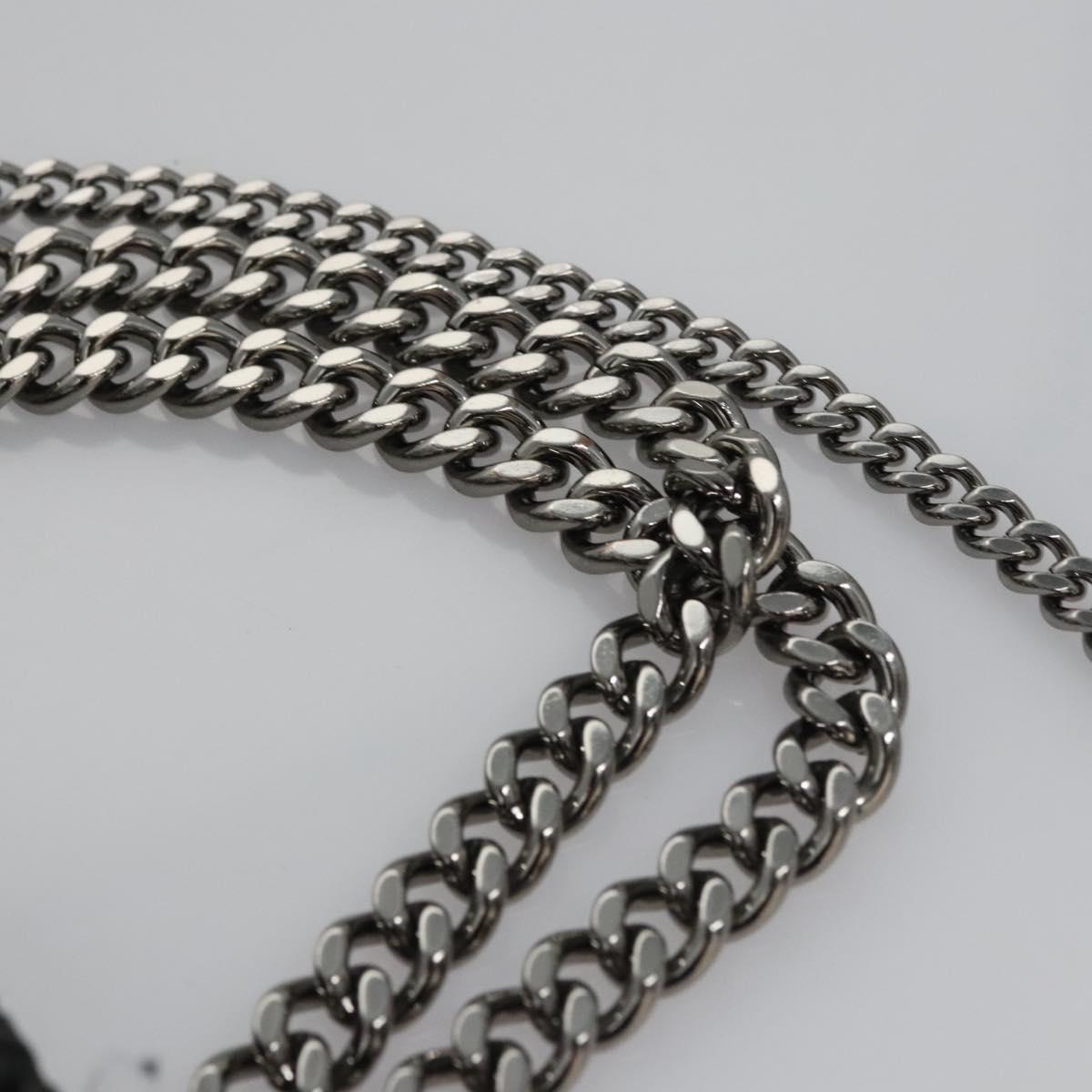 Stella MacCartney Chain Hand Bag Cotton 2way Black Auth BA579