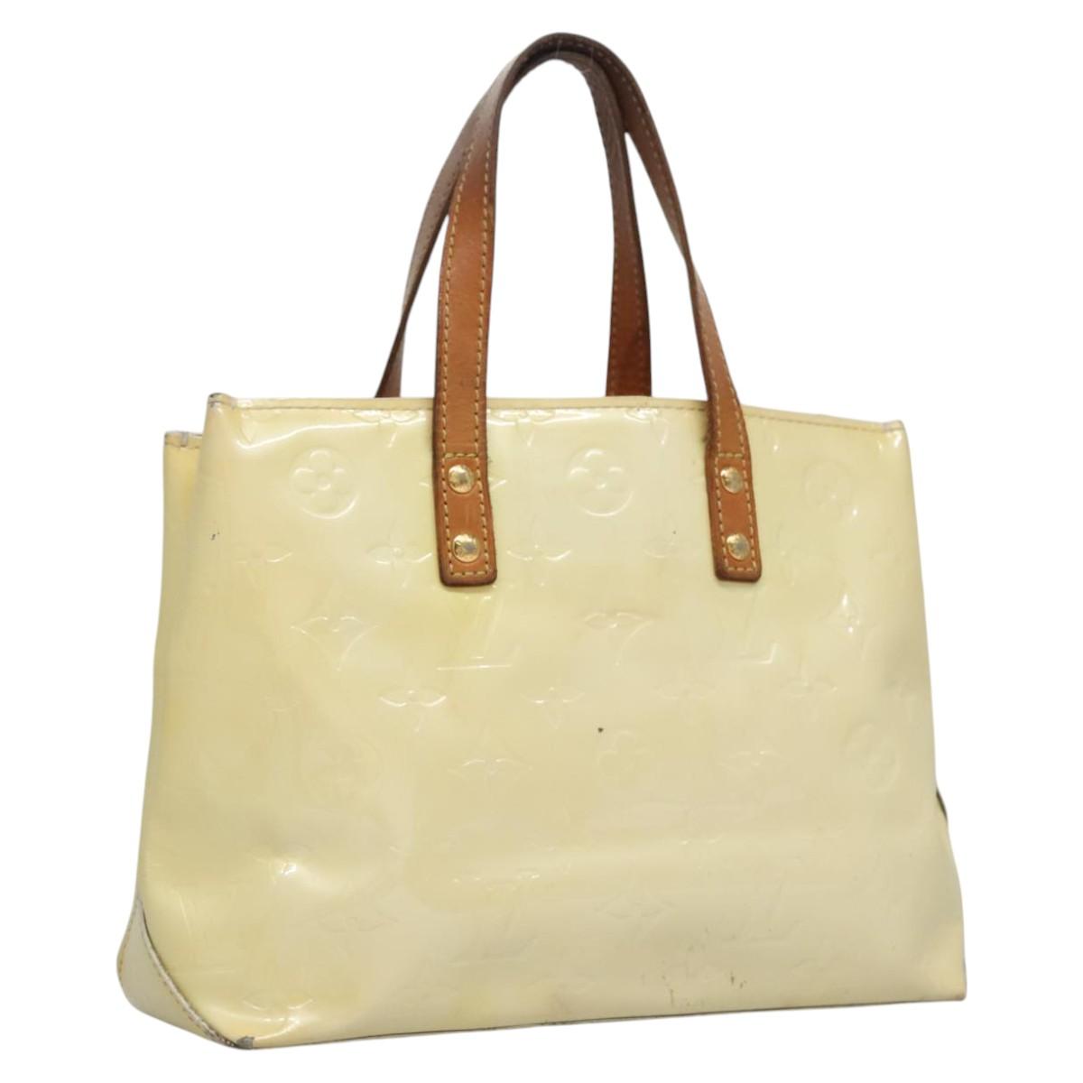 LOUIS VUITTON Monogram Vernis Reade PM Hand Bag Perle M91336 LV Auth BA580