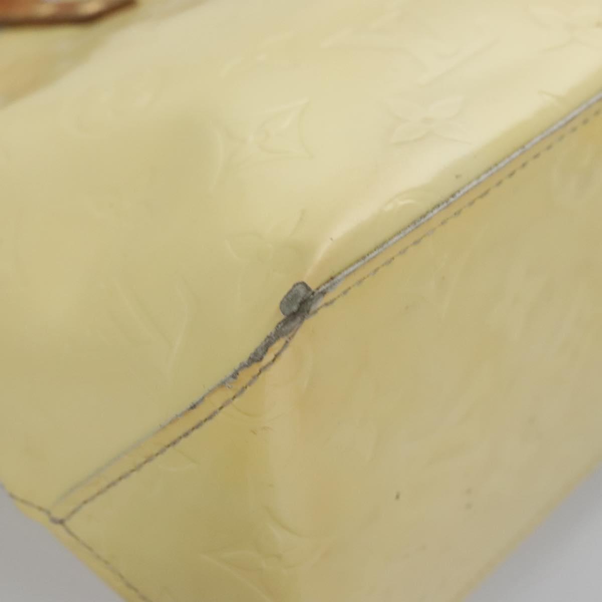 LOUIS VUITTON Monogram Vernis Reade PM Hand Bag Perle M91336 LV Auth BA580