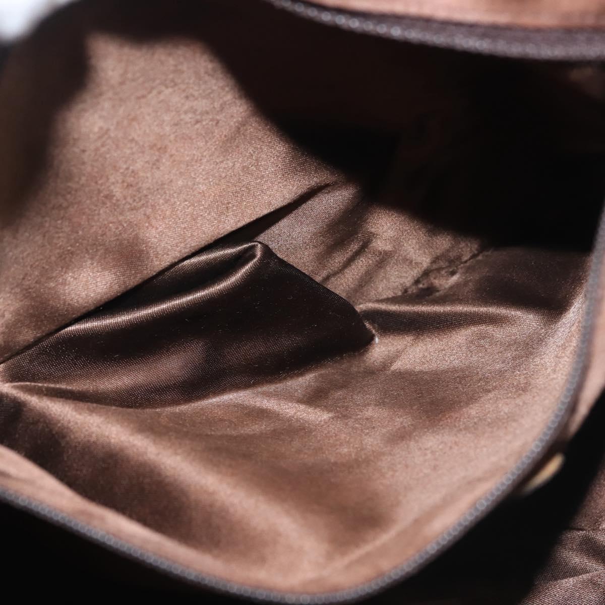 CHANEL Backpack Suede Brown Gold CC Auth BA5805