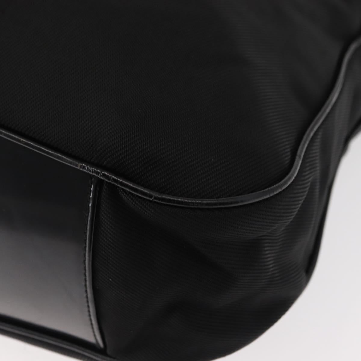 GUCCI Bamboo Hand Bag Nylon 2way Black Silver 001 0166 1577 Auth BA5807