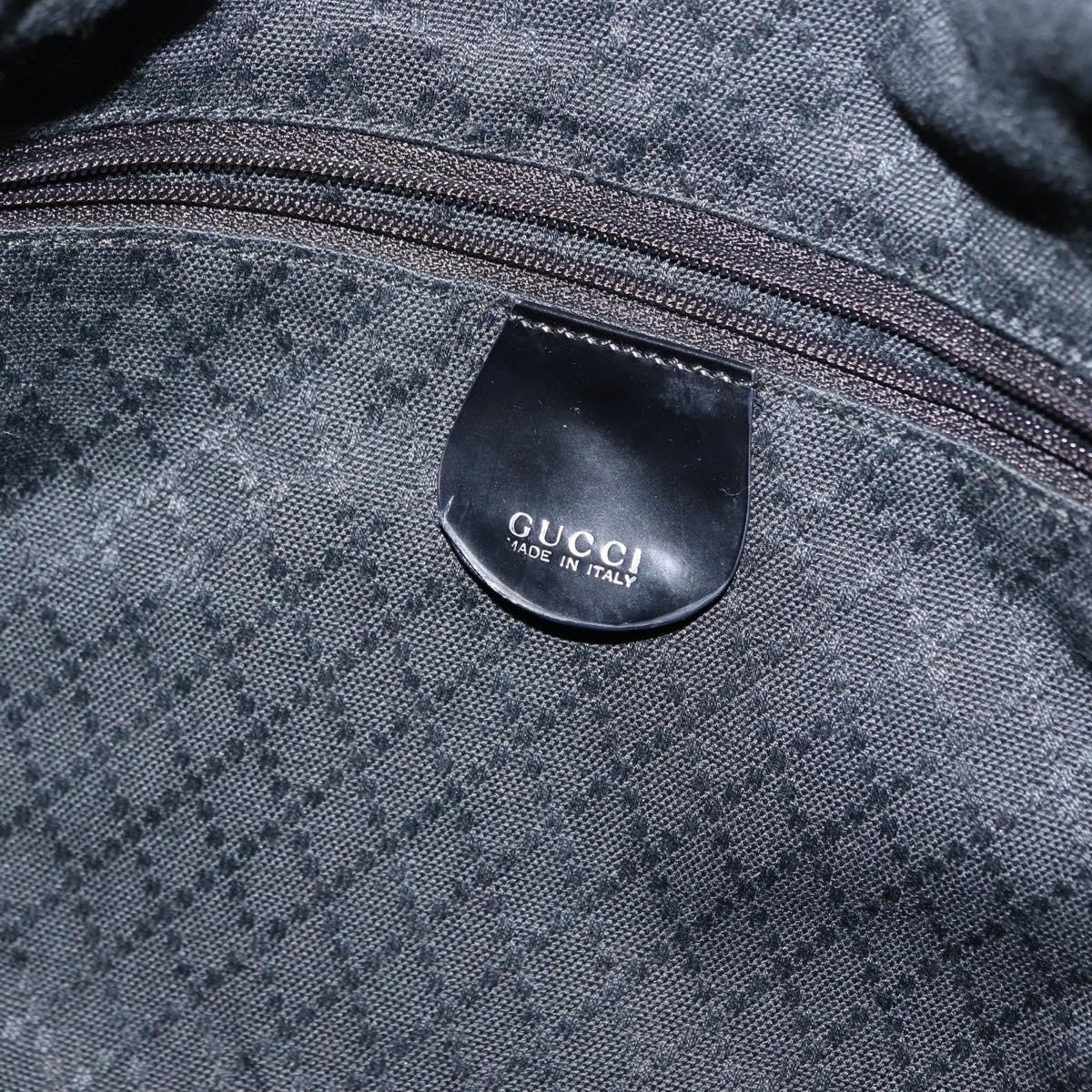 GUCCI Bamboo Hand Bag Nylon 2way Black Silver 001 0166 1577 Auth BA5807