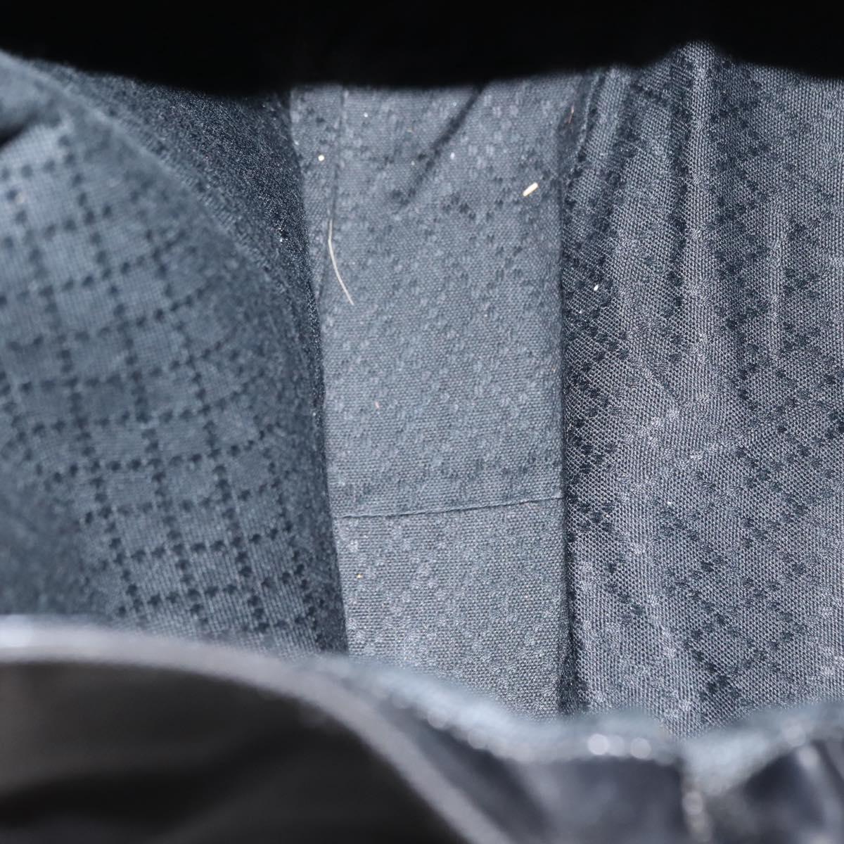 GUCCI Bamboo Hand Bag Nylon 2way Black Silver 001 0166 1577 Auth BA5807