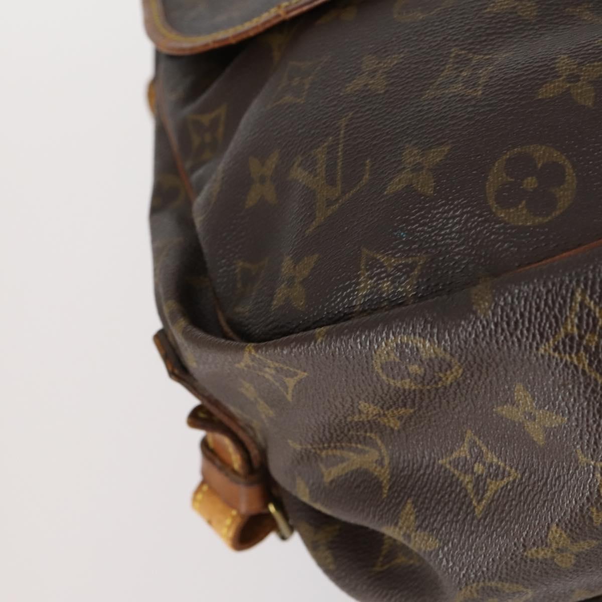 LOUIS VUITTON Monogram Saumur 35 Shoulder Bag M42254 LV Auth BA5810
