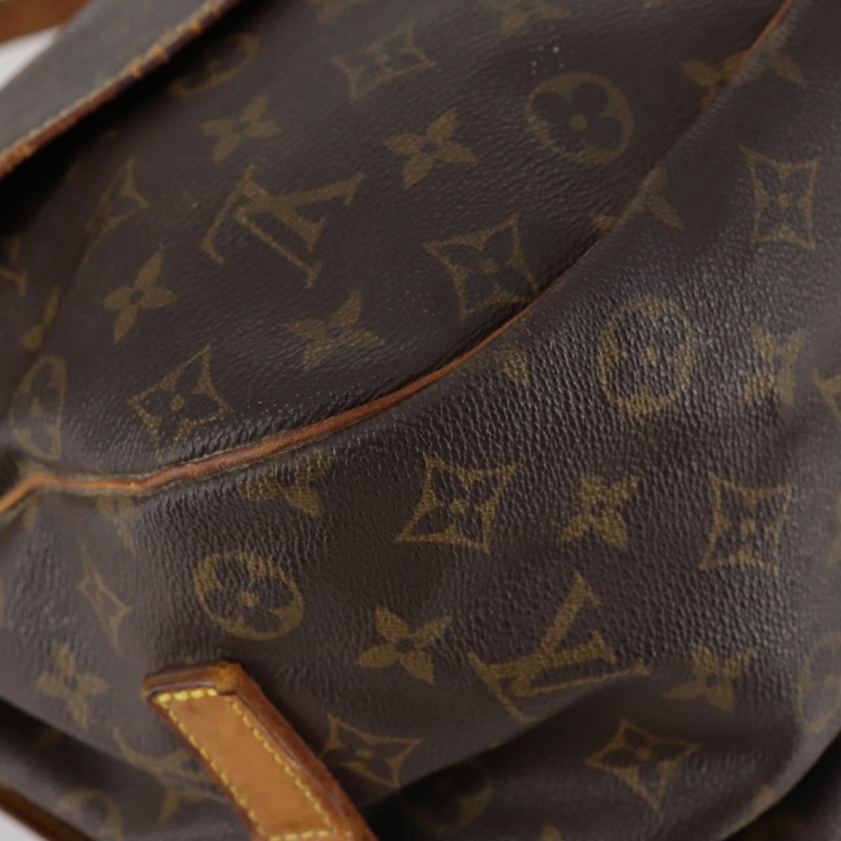 LOUIS VUITTON Monogram Saumur 35 Shoulder Bag M42254 LV Auth BA5810