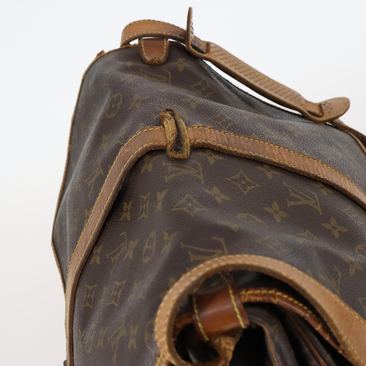 LOUIS VUITTON Monogram Saumur 35 Shoulder Bag M42254 LV Auth BA5810