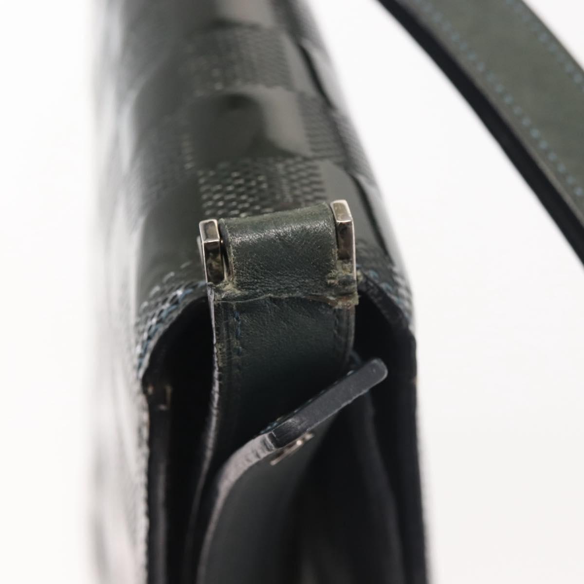 LOUIS VUITTON Damier Vernis Club Bag Green Petrol Blue M92128 LV Auth BA5815