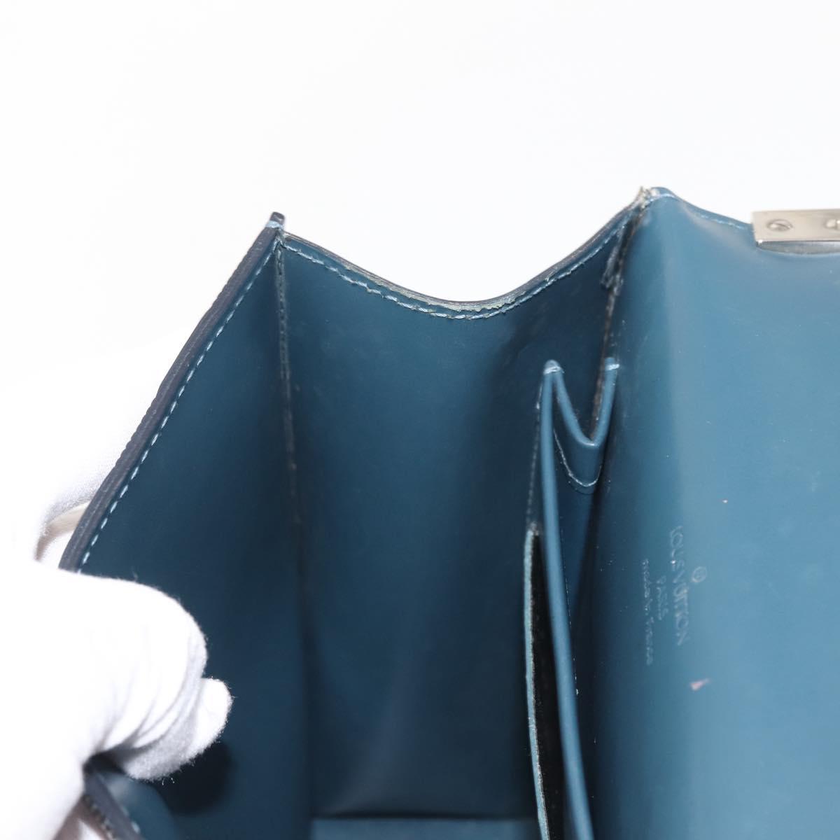 LOUIS VUITTON Damier Vernis Club Bag Green Petrol Blue M92128 LV Auth BA5815