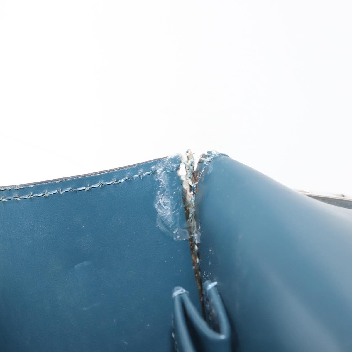 LOUIS VUITTON Damier Vernis Club Bag Green Petrol Blue M92128 LV Auth BA5815