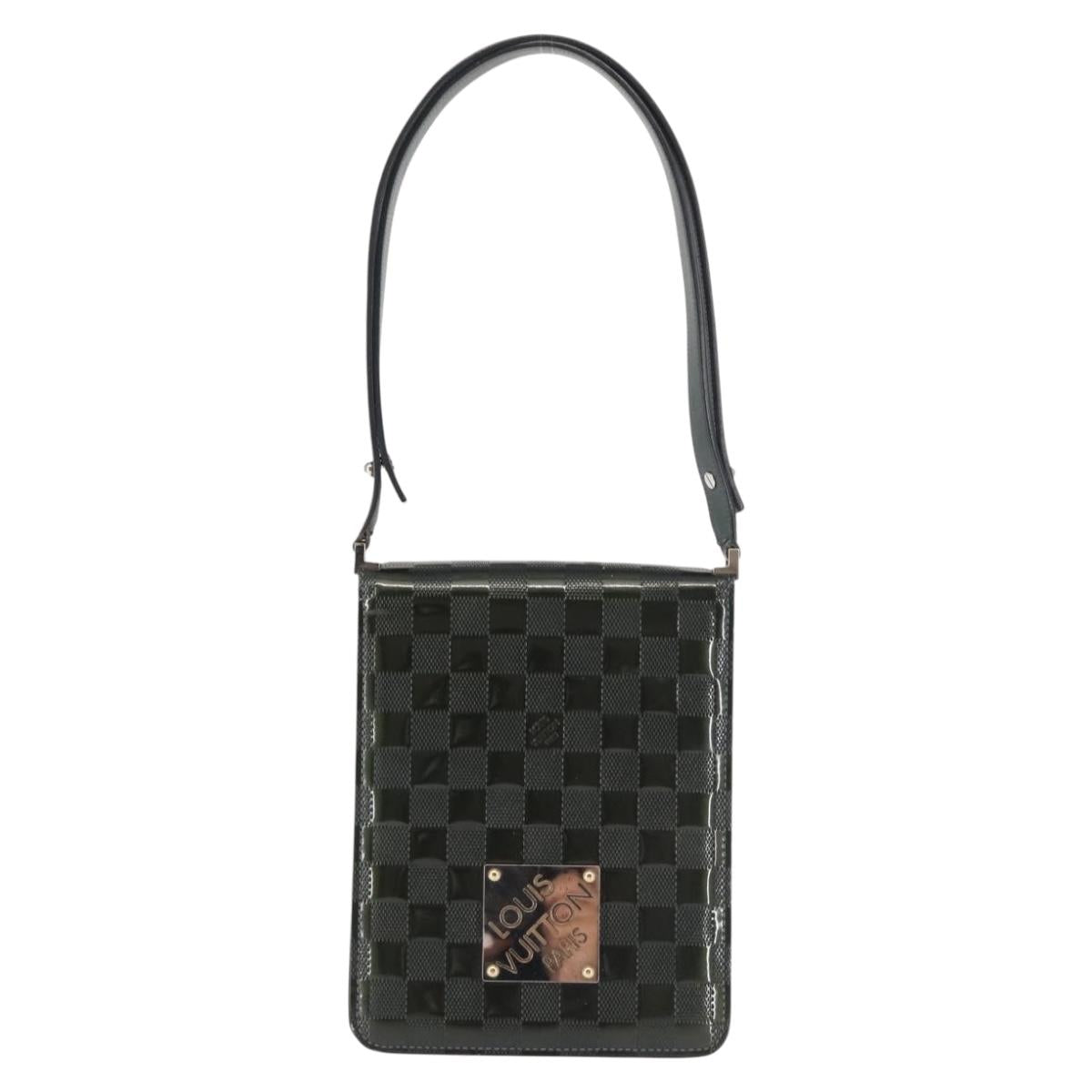 LOUIS VUITTON Damier Vernis Club Bag Green Petrol Blue M92128 LV Auth BA5815