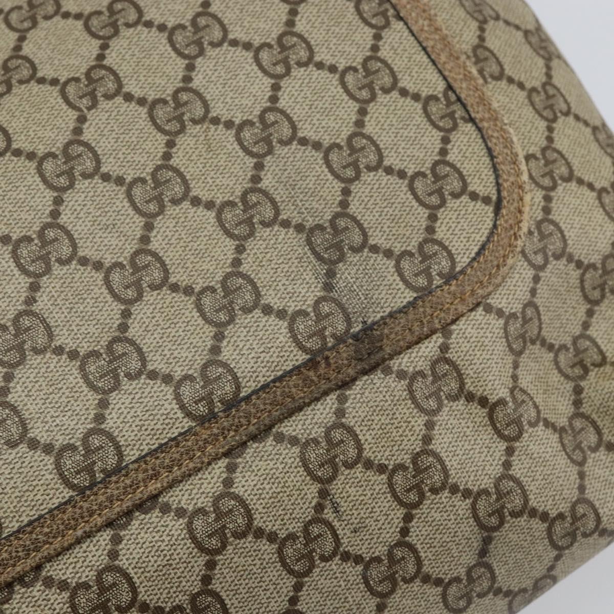 GUCCI GG Supreme Web Sherry Line Tote Bag PVC Beige 39 02 003 Auth BA5817