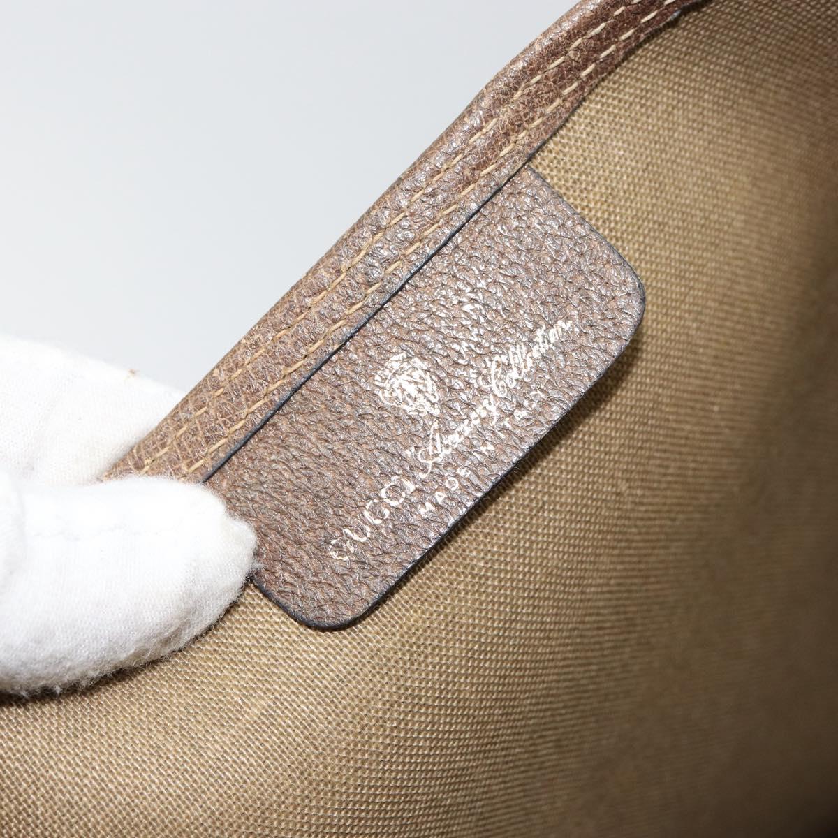 GUCCI GG Supreme Web Sherry Line Tote Bag PVC Beige 39 02 003 Auth BA5817