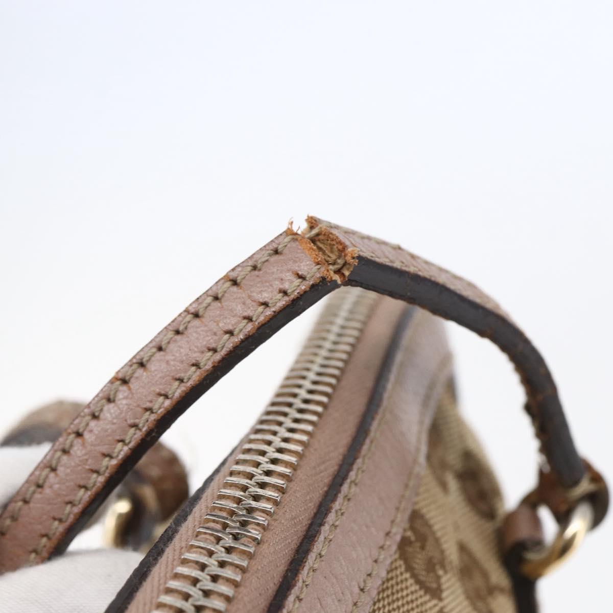 GUCCI GG Canvas Shoulder Bag Beige Gold 323673 Auth BA5827