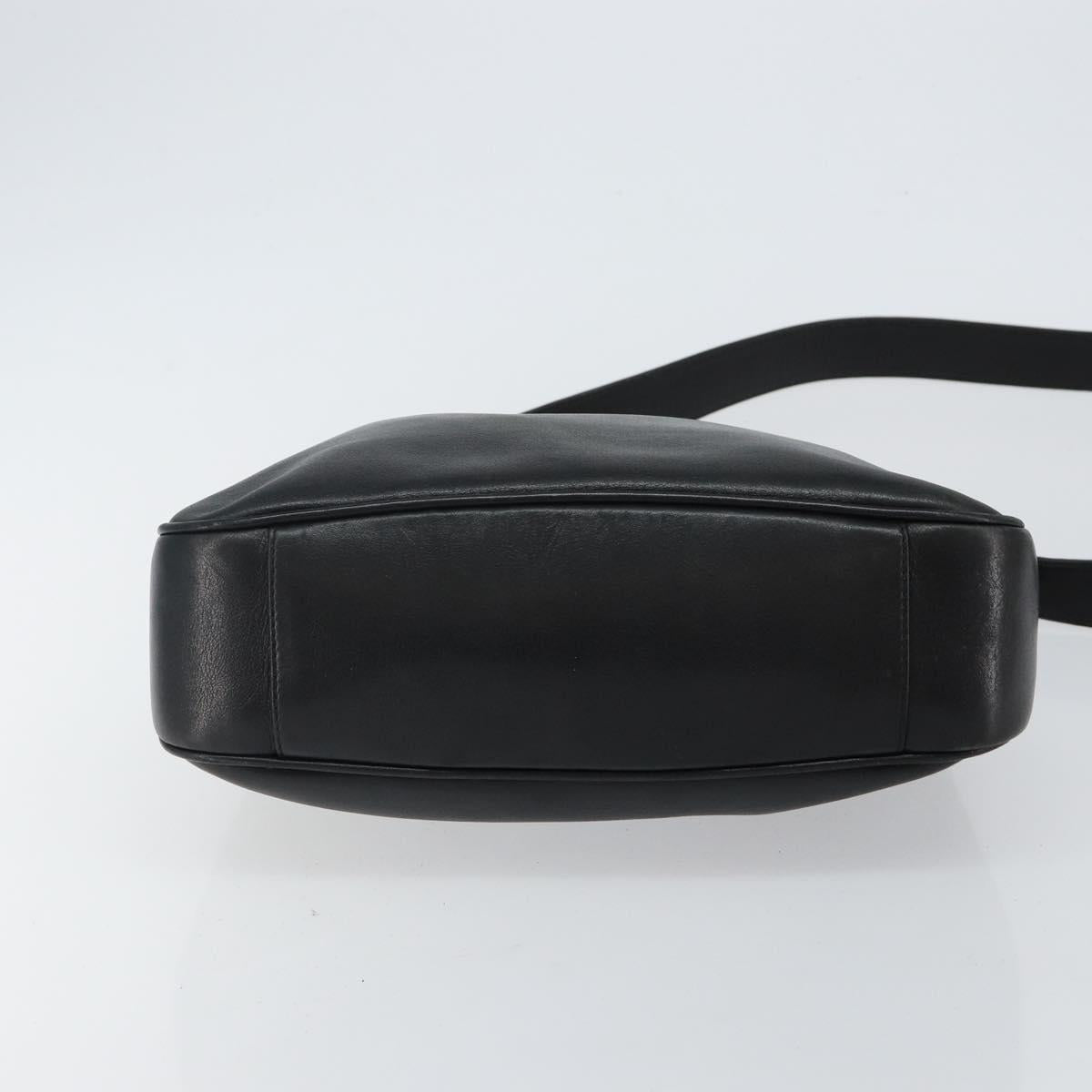 GUCCI Bamboo Hand Bag Leather 2way Black Gold 001 1638 Auth BA5841