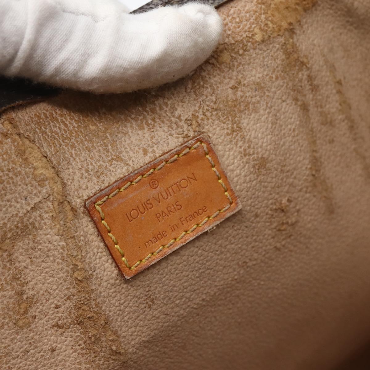 LOUIS VUITTON Monogram Sac Plat Hand Bag M51140 LV Auth BA5844