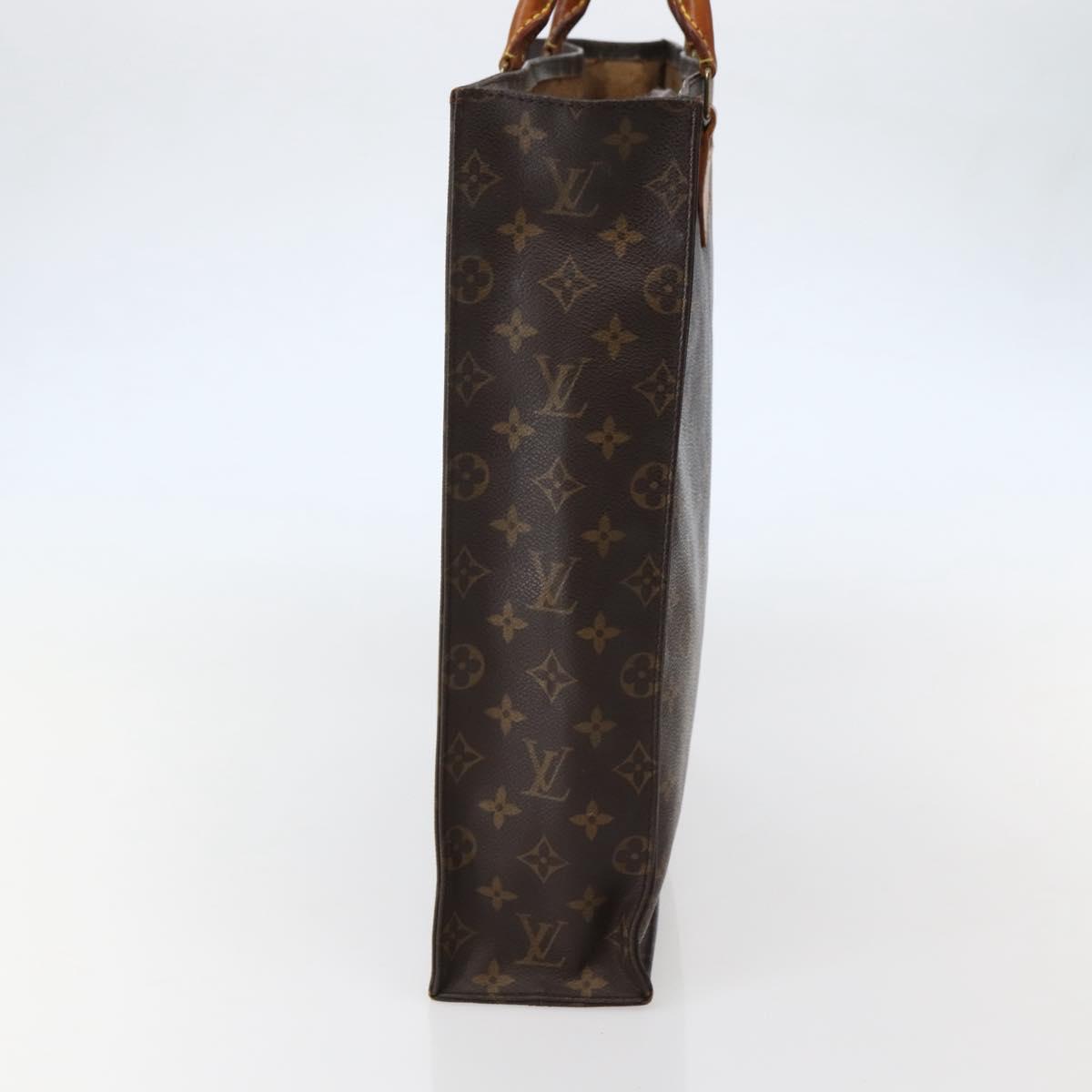 LOUIS VUITTON Monogram Sac Plat Hand Bag M51140 LV Auth BA5844